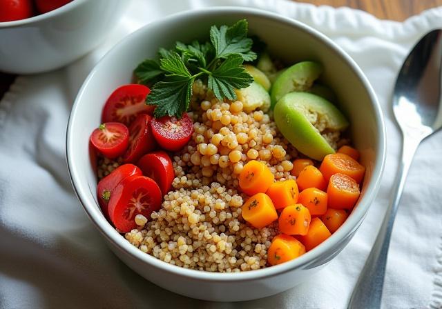 Śniadanie o niskim indeksie glikemicznym z quinoa